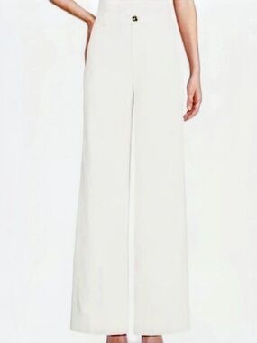 LILLY PULITZER Colletti High Rise Flat Front Coconut Wide Leg Trousers--NWT--12